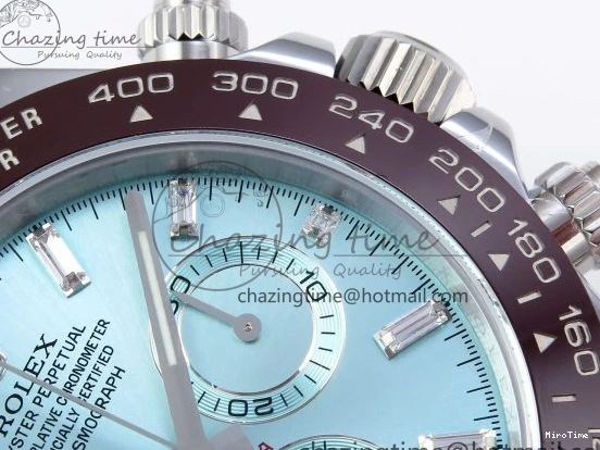 MiroTime 0225 SportInspired DAYTONA 116506 QF 1:1 BEST EDITION ICE BLUE DIAL CRYSTAL MARKERS ON SS BRACELET SH4130 V3 (GAIN WEIGHT) 1770